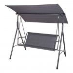 Baloi�o de jardim com toldo 170x120x150cm cor cinza escuro ref� 75185 PROGARDEN