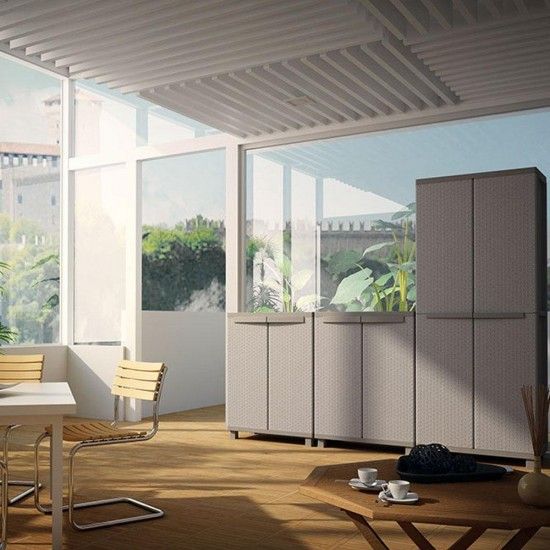 Armário vassoureiro jrattan 370 com 1 prateleira refª 75167 TERRY Armário vassoureiro jrattan 370 com 1 prateleira refª 75167 TERRY