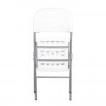 Cadeira dobrável branca 86,5x47x54cm assento,40x42cm refª 75131 EDM Cadeira dobrável branca 86,5x47x54cm assento,40x42cm refª 75131 EDM