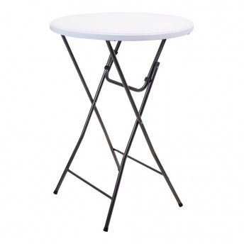 Mesa de jardim redonda. polietileno dobrvel. cor: branco 80x110cm progarden ref 75096 NULL