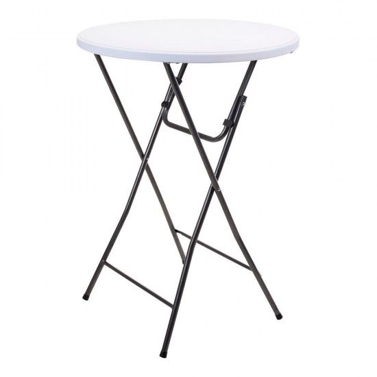 Mesa de jardim redonda. polietileno dobrvel. cor: branco 80x110cm progarden ref 75096 NULL