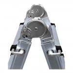 Escada telesc�pica de alum�nio multifun��o 2x4+4 degraus en131-4 ref� 75094 EDM