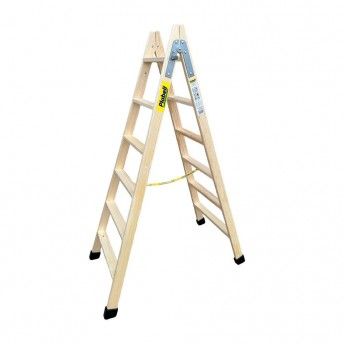 Escadote de madeira degraus largos 164cm altura bld-6 ref 75087 PLABELL