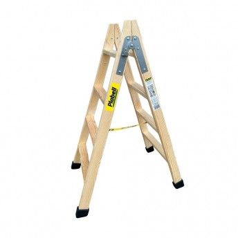 Escadote de madeira degraus largos 114cm altura bld-4 ref 75085 PLABELL