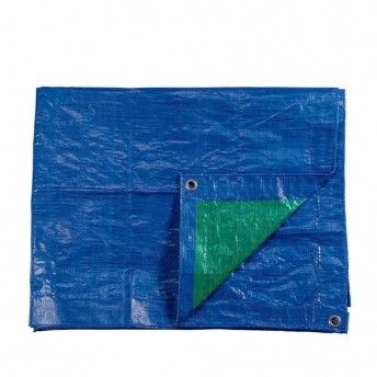 Toldo 6x10m de dupla cara. cor azul/verde. densidade 90g/m ref 74995 EDM
