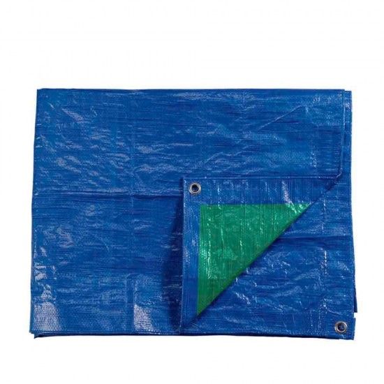 Toldo 6x10m de dupla cara. cor azul/verde. densidade 90g/m ref 74995 EDM