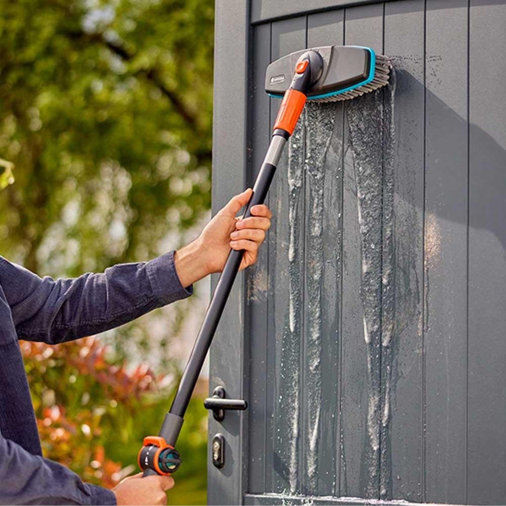 Kit lavagem com cabo de cerdas suaves com cabo e pastilhas de sabão 18826-20 refª 74462 GARDENA