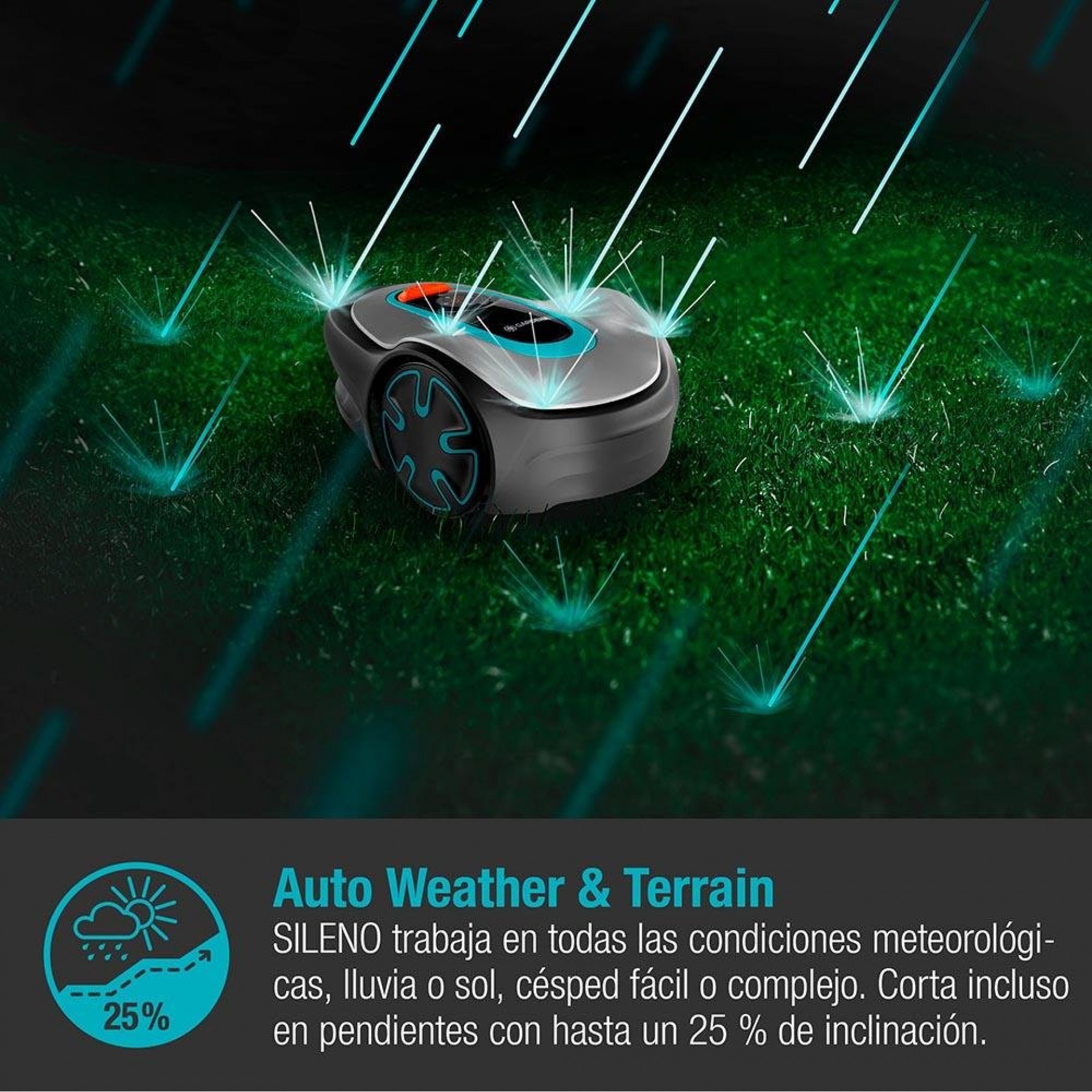Robot corta-relva sileno para jardins 15201-34 refª 74456 GARDENA