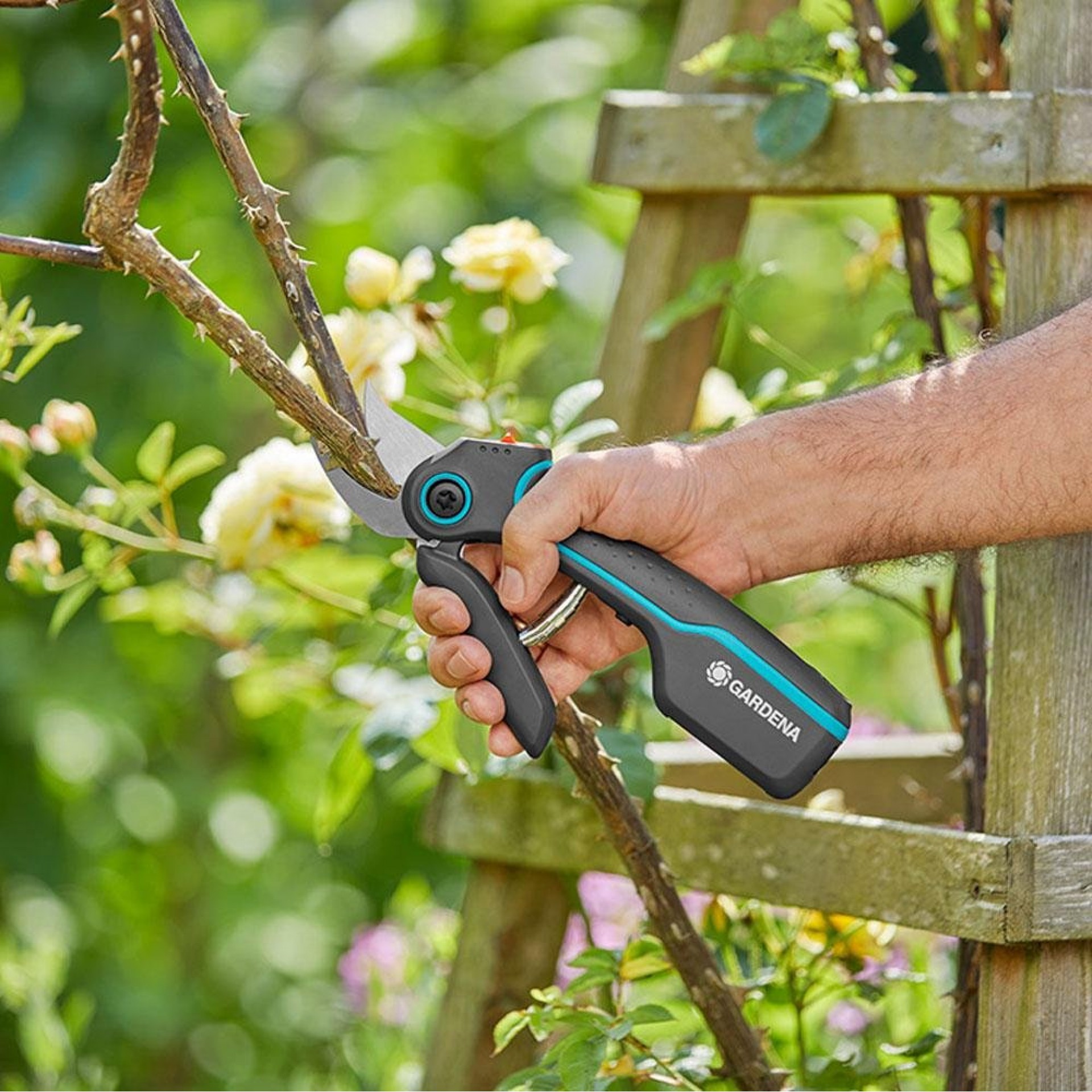 Tesoura de poda a bateria para jardim assistcut 12222-20 refª 74457 GARDENA