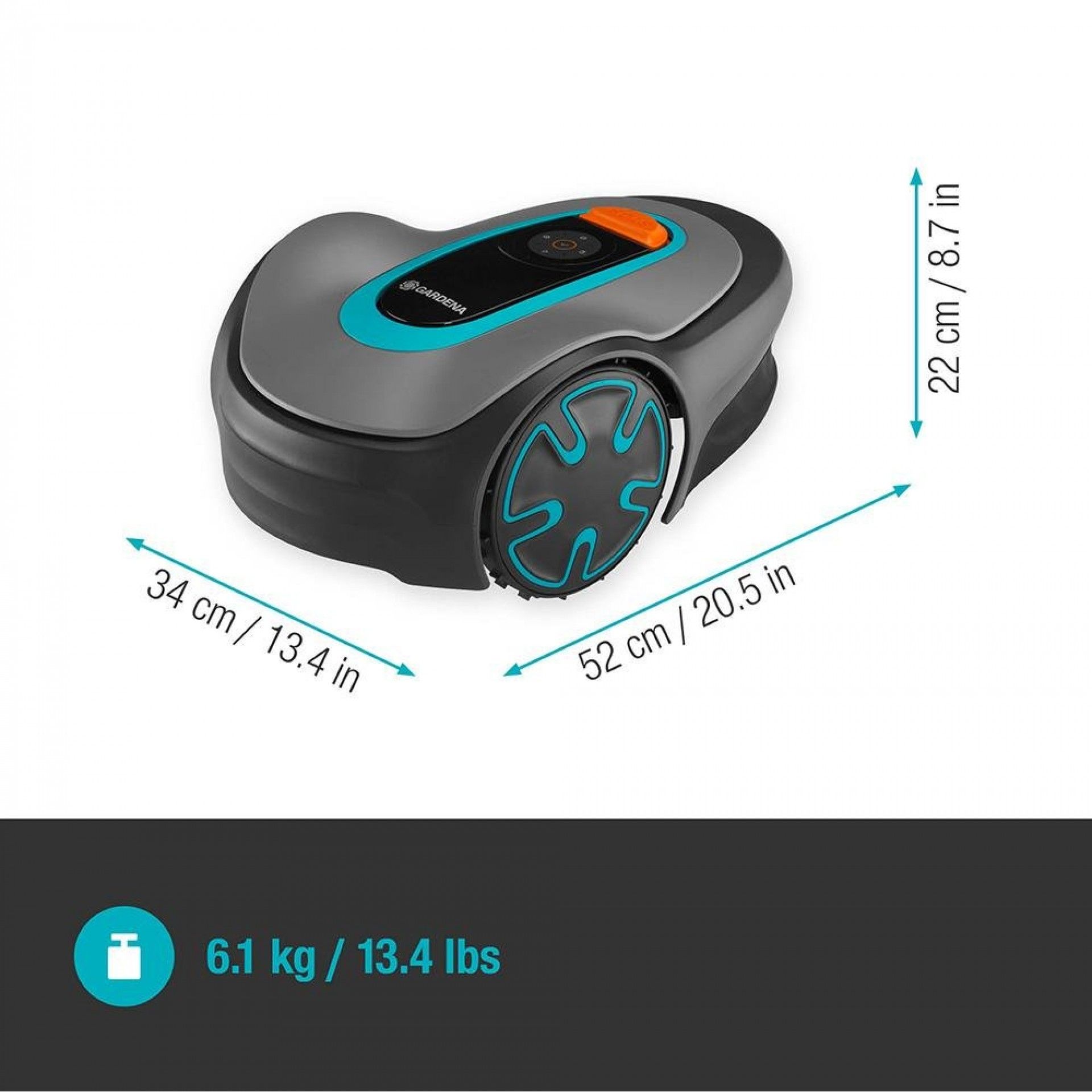 Robot corta-relva sileno para jardins 15201-34 refª 74456 GARDENA