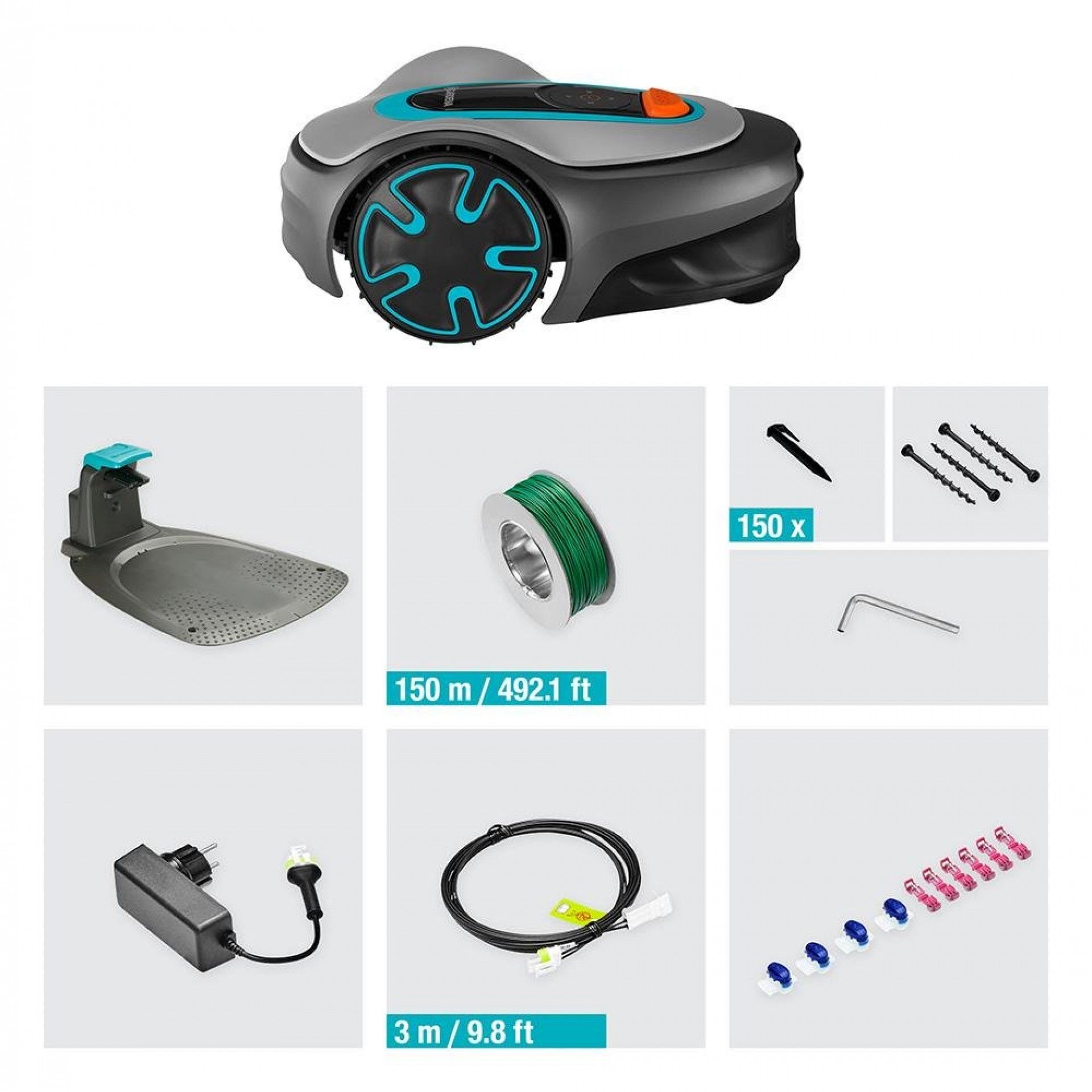 Robot corta-relva sileno para jardins 15201-34 refª 74456 GARDENA