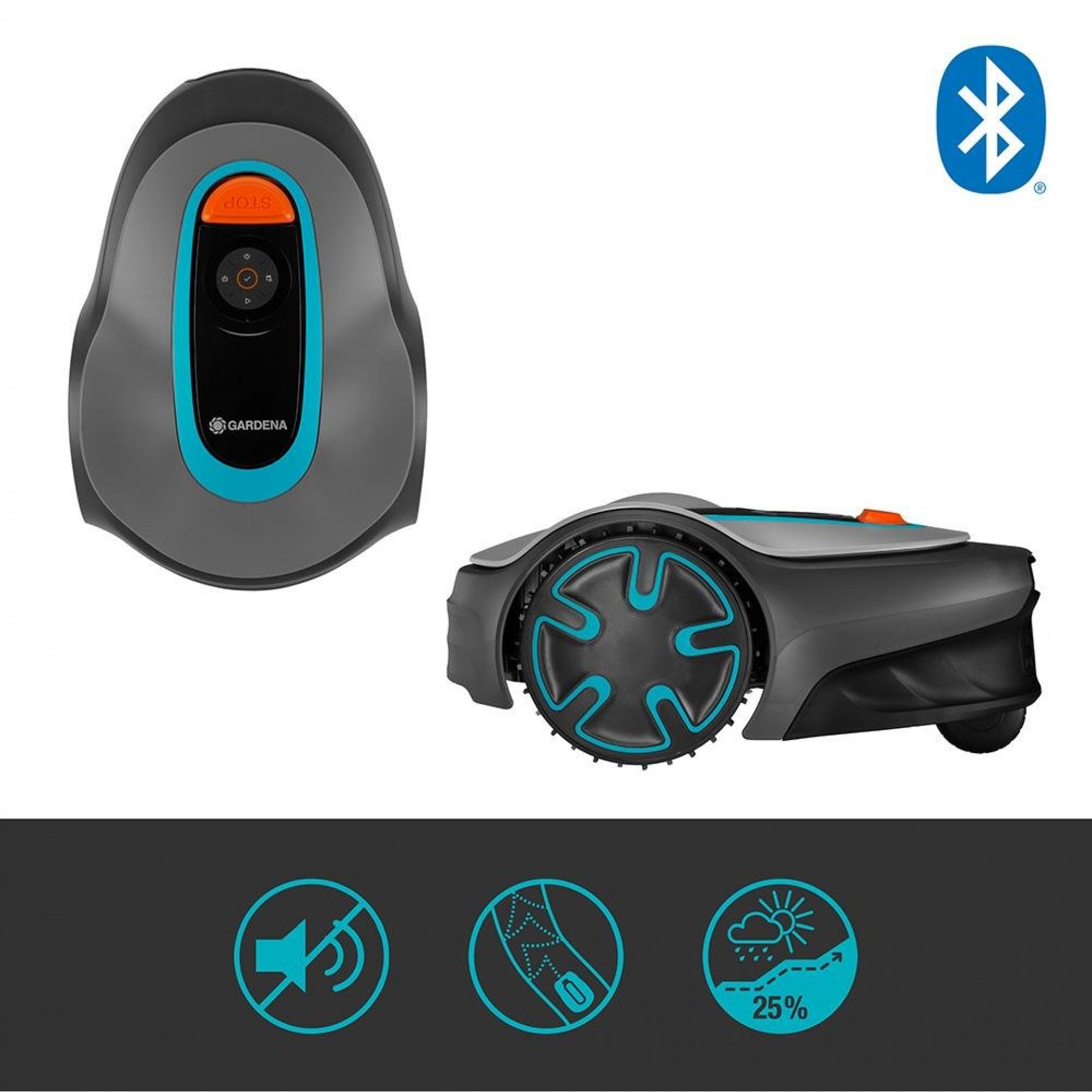 Robot corta-relva sileno para jardins 15201-34 refª 74456 GARDENA