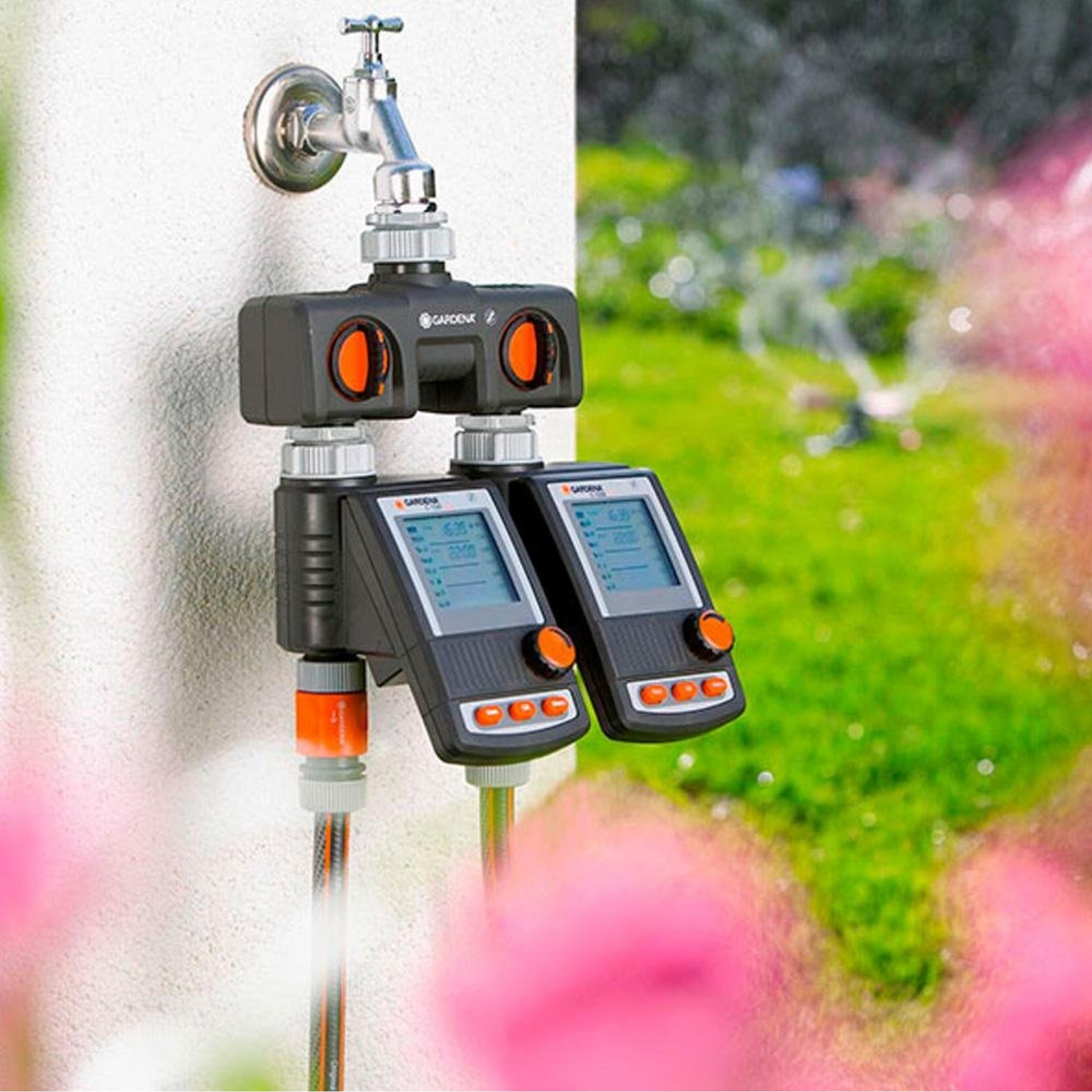 Distribuidor de 2 vias com adaptador refª 74362 GARDENA