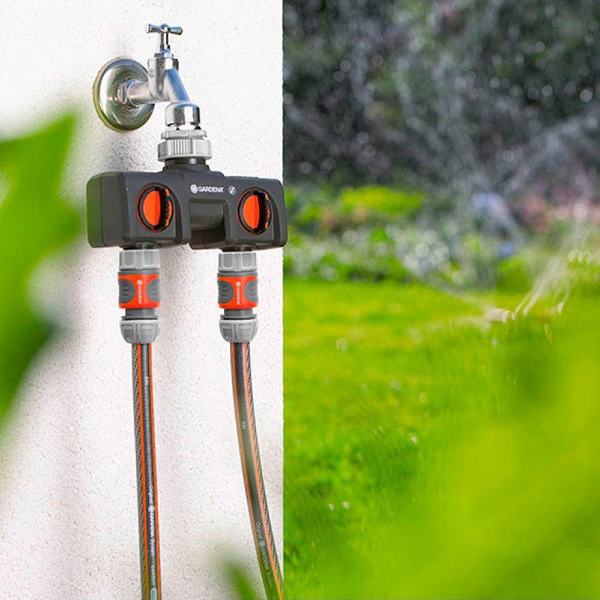 Distribuidor de 2 vias com adaptador refª 74362 GARDENA