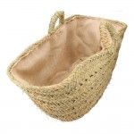 Cesto de esparto com forro para lenha 60x35x45cm oval refª 74238 BASICS Cesto de esparto com forro para lenha 60x35x45cm oval refª 74238 BASICS