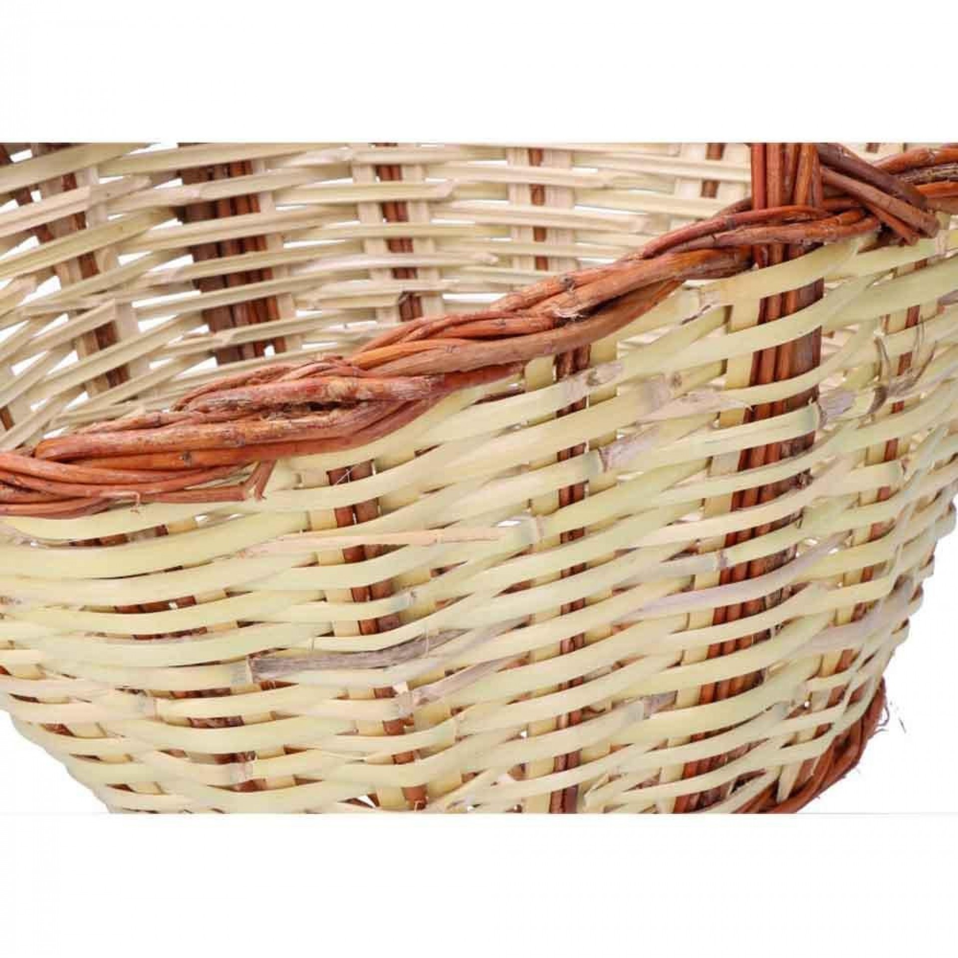 Cesto de cana 44x31x22cm altura con asa 34cm refª 74236 BASICS