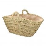 Cesto de esparto com forro para lenha 60x35x45cm oval refª 74238 BASICS Cesto de esparto com forro para lenha 60x35x45cm oval refª 74238 BASICS