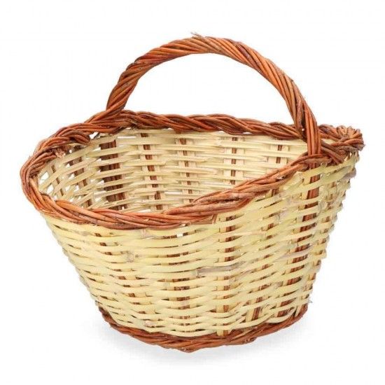 Cesto de cana 44x31x22cm altura con asa 34cm ref 74236 BASICS