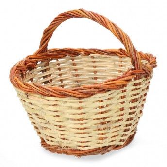 Cesto de cana 30x22x15cm altura con asa 23cm ref 74235 BASICS