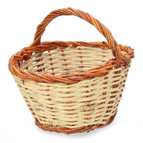 Cesto de cana 30x22x15cm altura con asa 23cm ref 74235 BASICS
