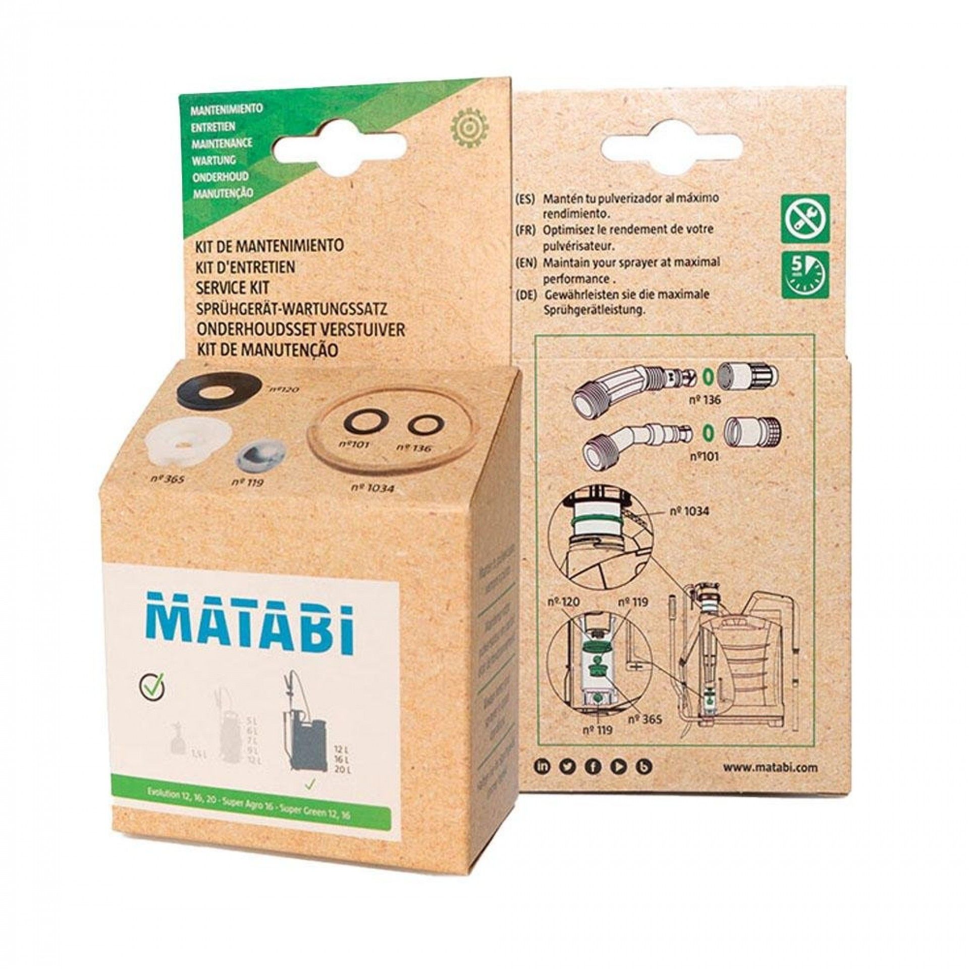 Kit de manutenção evolution,super green, super agro 83941870 refª 74218 MATABI