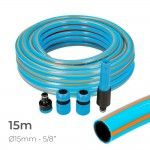 Kit de mangueira de jardim profissional interior 15mm exterior 20mm (5/8") 15m com acessrios pvc 