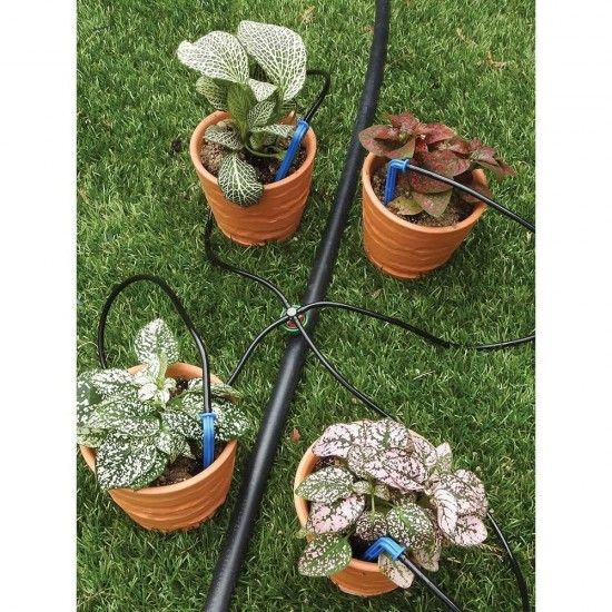 Kit stopper 8l/h (2l/h por estaca) autocompensa��o e antidrenagem com estaca 906301 ref� 74073 AQUA 