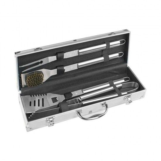 Kit de 4 utensílios para churrasqueira refª 73907 NULL Kit de 4 utensílios para churrasqueira refª 73907 NULL