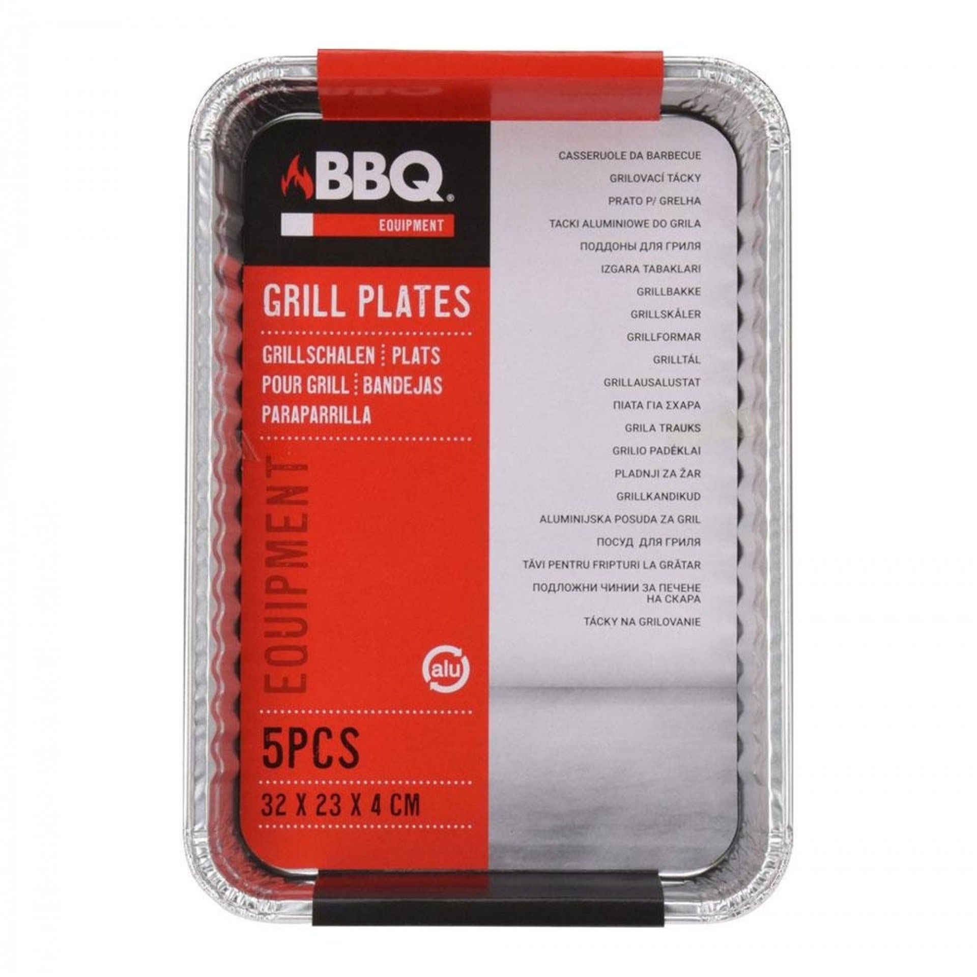 Pack de 5 bandejas descartáveis para churrasco refª 73908 NULL