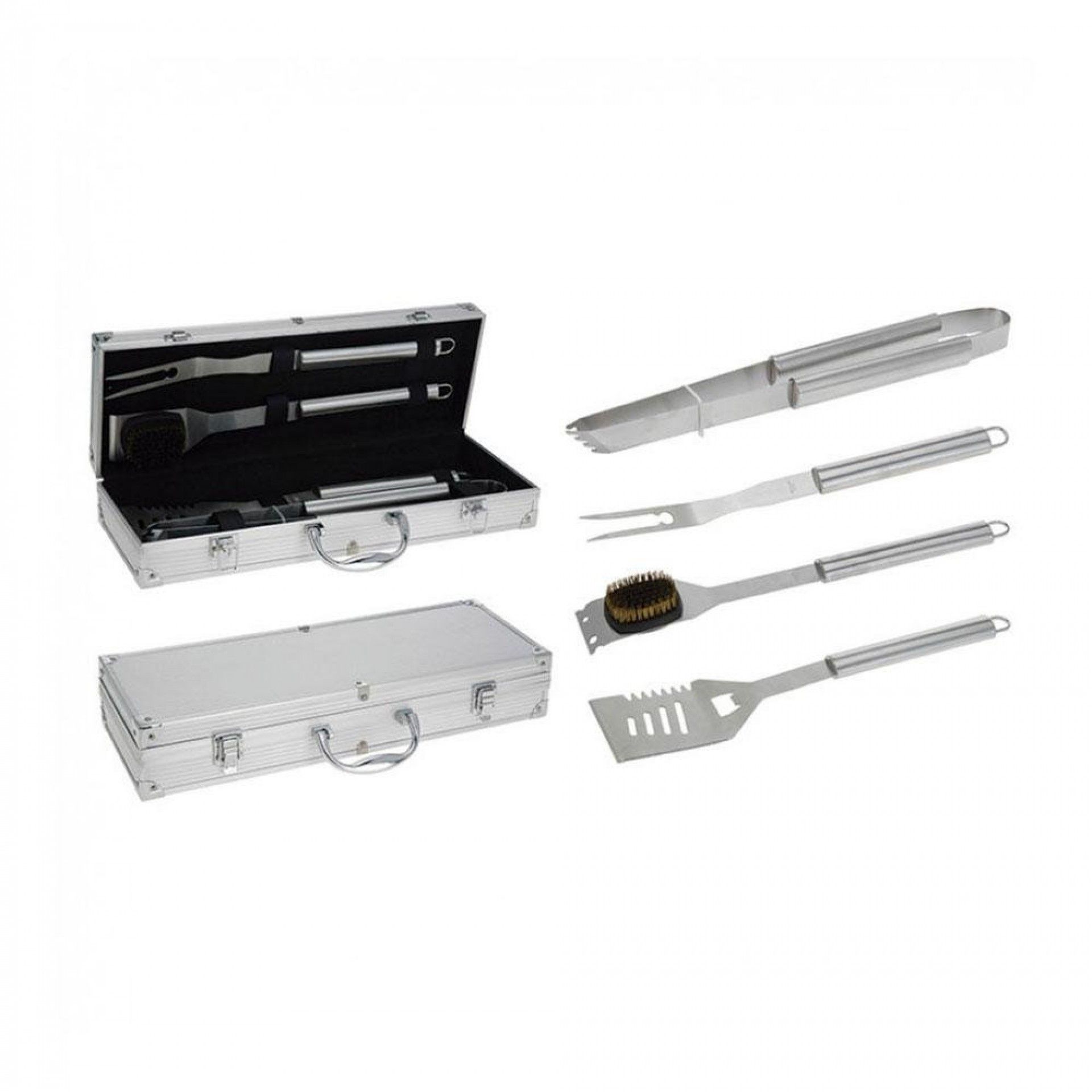 Kit de 4 utensílios para churrasqueira refª 73907 NULL