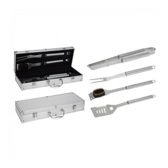 Kit de 4 utensílios para churrasqueira refª 73907 NULL Kit de 4 utensílios para churrasqueira refª 73907 NULL