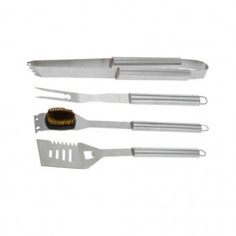 Kit de 4 utenslios para churrasqueira ref 73907 NULL