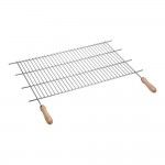 Grelha de zinco para bbq com pegas de madeira 80x40cm sáuvic refª 73894 SAUVIC Grelha de zinco para bbq com pegas de madeira 80x40cm sáuvic refª 73894 SAUVIC
