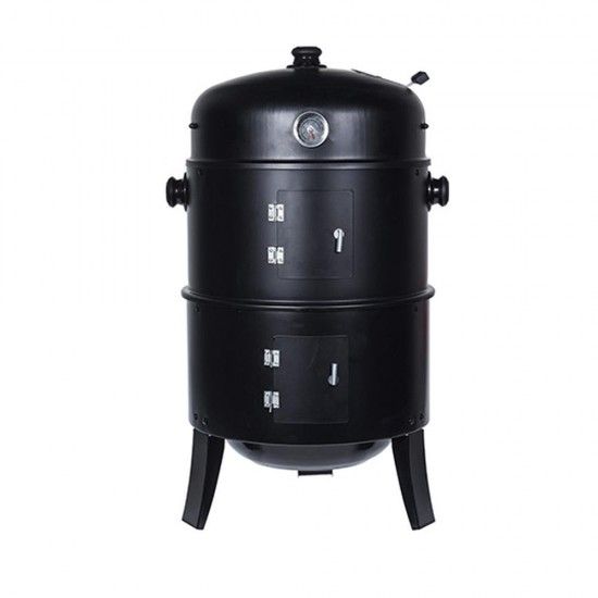Churrasqueira tipo barril especial defumado cor preto bbq ref 73866 BBQ COLLECTION