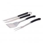 Set de 3 utensílios para churrasqueira. pvc/aço inoxidàvel cor preto edm refª 73848 VAGGAN Set de 3 utensílios para churrasqueira. pvc/aço inoxidàvel cor preto edm refª 73848 VAGGAN