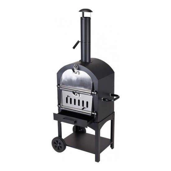 Churrasqueira de carvo com forno de pedra 44,5x65x158cm ref 73827 VAGGAN