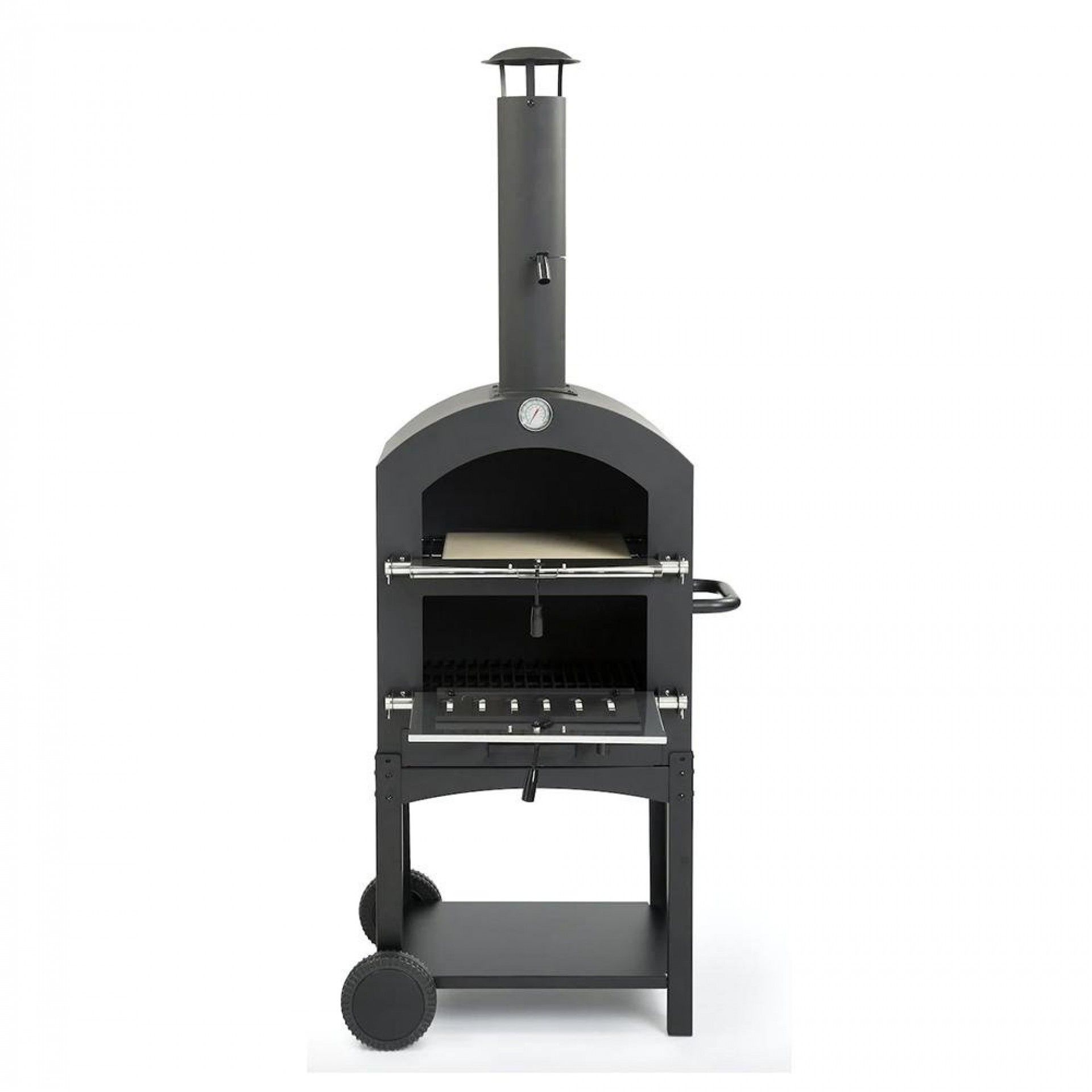 Churrasqueira de carvão com forno de pedra 44,5x65x158cm refª 73827 VAGGAN
