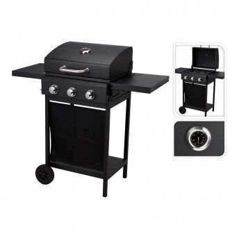 Churrasqueira a gs com 3 queimadores 139x56,5x106cm ref 73824 VAGGAN