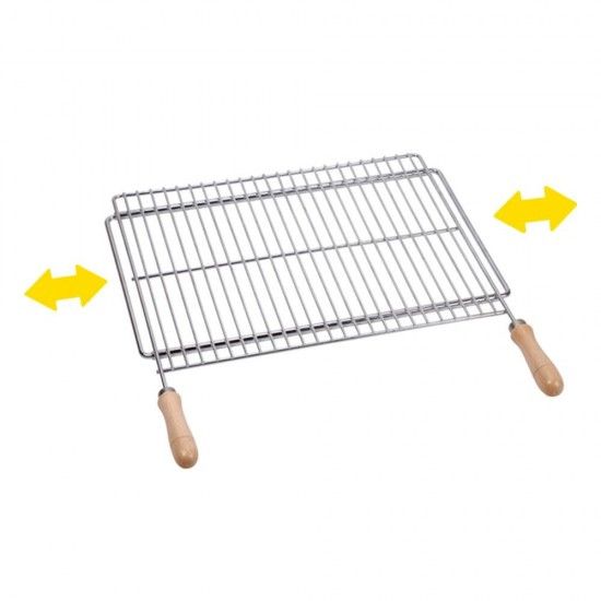 Grelha extensvel para churrasqueira 70x40cm em ao zincado ref 73813 SAUVIC