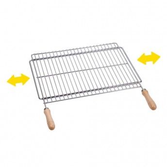Grelha extensvel para churrasqueira 70x40cm em ao zincado ref 73813 SAUVIC