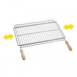 Grelha extensvel para churrasqueira 50x40cm em ao zincado ref 73811 SAUVIC