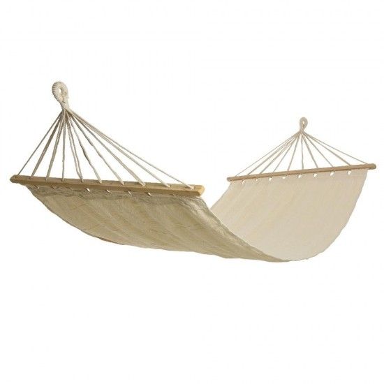 Cama de rede lisa exterior modelo hawai 100x200cm cor branco ref 73729 FRUIT OF THE LOOM
