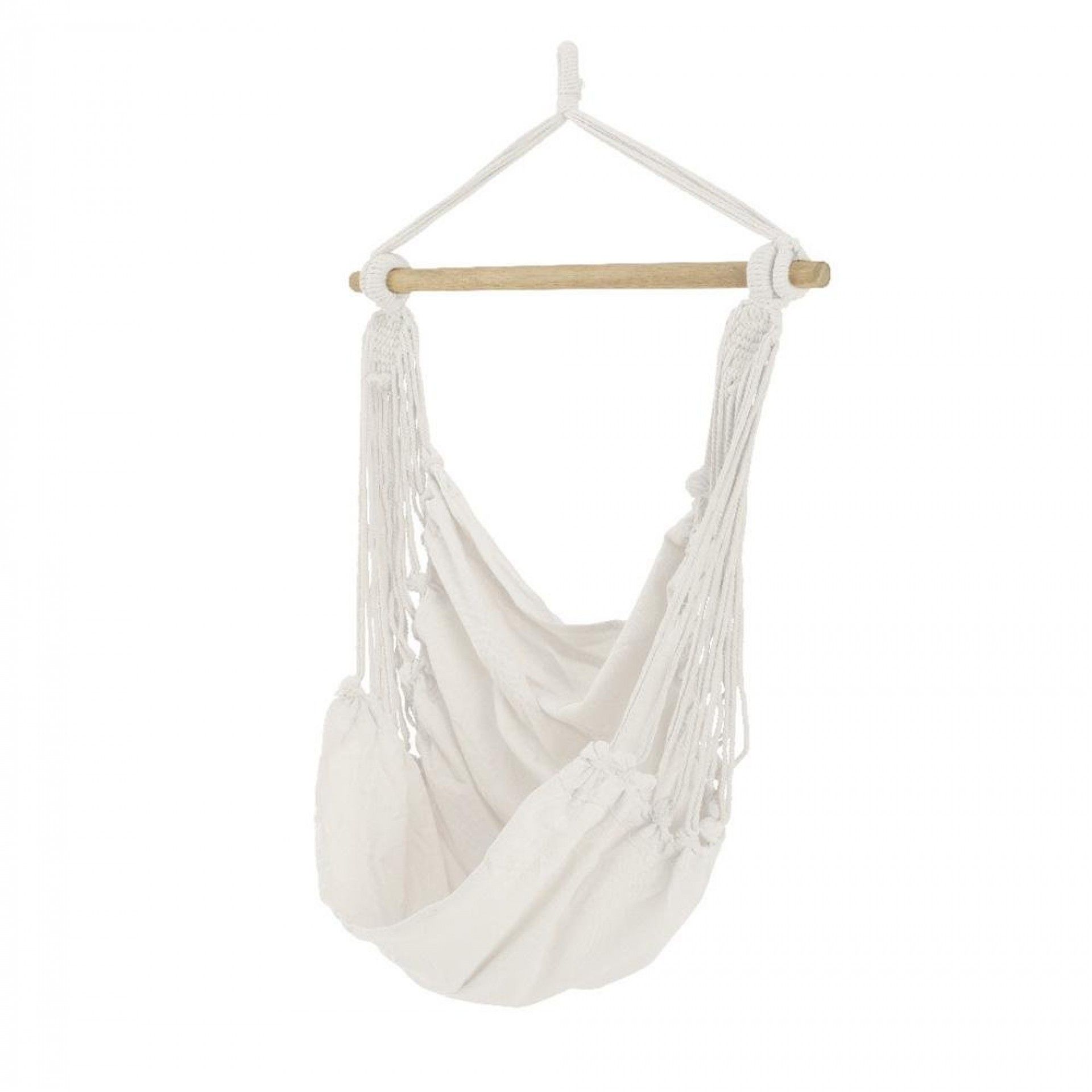 Cadeira baloiço de tecido modelo borneo 100x130cm cor branco refª 73736 FRUIT OF THE LOOM