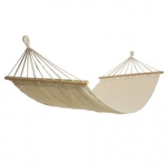 Cama de rede lisa exterior modelo hawai 100x200cm cor branco ref 73729 FRUIT OF THE LOOM