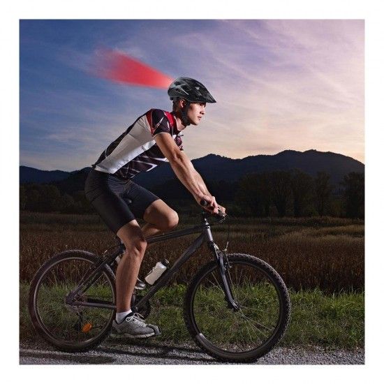 Capacete de bicicleta com leds vermelhos tamanho l. ref� 73599 DUNLOP