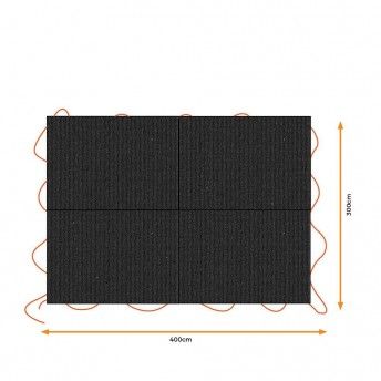 Lona preta para reboque, medidas: 3x4m. black & decker ref 73576 BLACK+DECKER