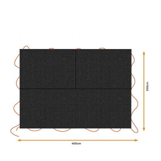 Lona preta para reboque, medidas: 3x4m. black & decker ref 73576 BLACK+DECKER