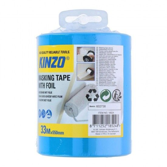 Dispensador de fita cola com l�mina protetora 550mmx33m ref� 73554 KINZO