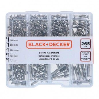 Sortido de parafusos torx 265 peças refª 73541 BLACK+DECKER Sortido de parafusos torx 265 peças refª 73541 BLACK+DECKER