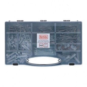Sortido de parafusos/buchas/pregos 560 peças refª 73515 BLACK+DECKER Sortido de parafusos/buchas/pregos 560 peças refª 73515 BLACK+DECKER